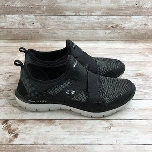 Skechers Slip On Charcoal Air-Cooled Memory Foam
